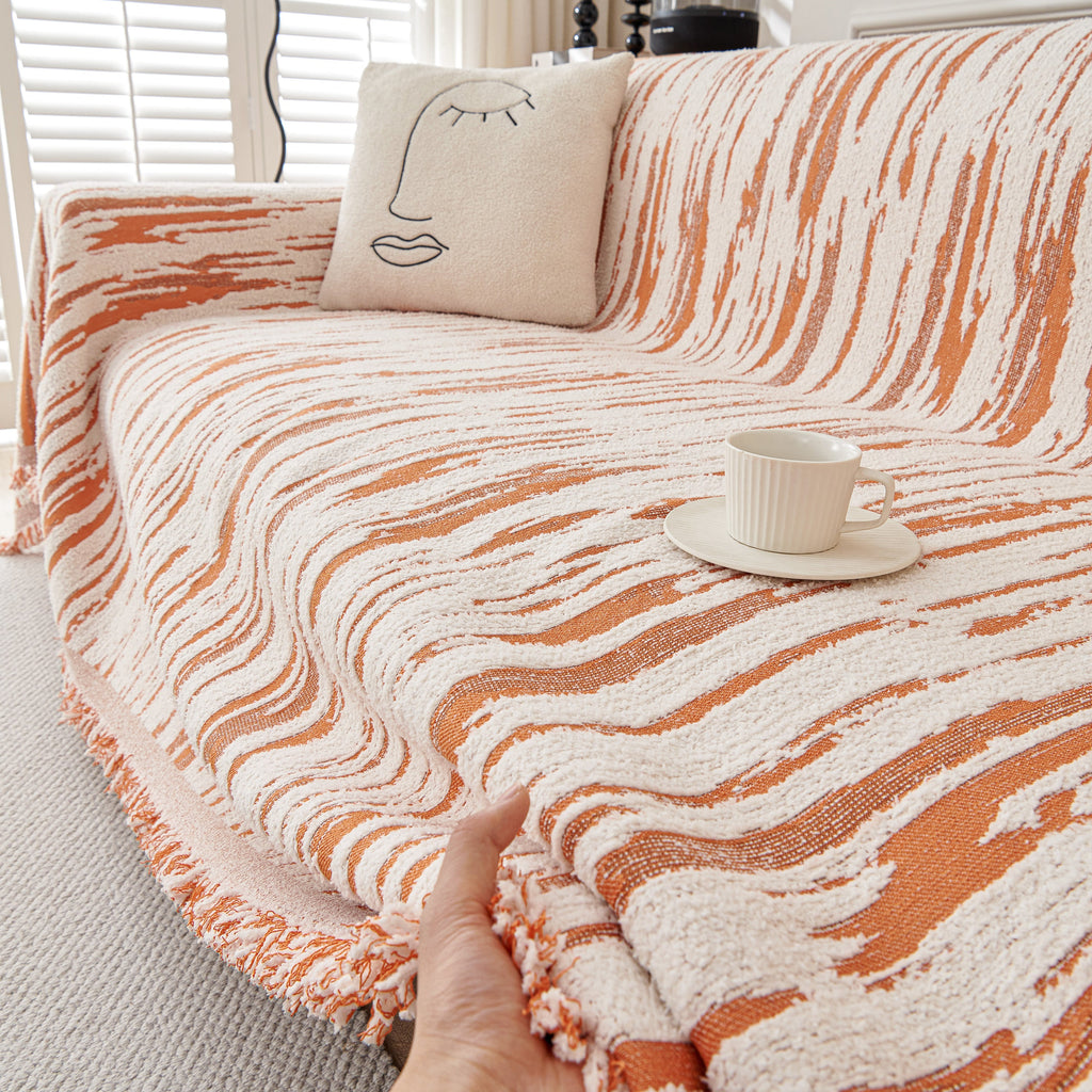 Reversible Sofa Throw Blanket, Couch Cover Sofa Slipcover for Most Shape Sofas