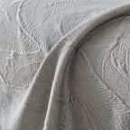 Embossed Leaf Pattern Sofa Cover Blanket for Couch, Soft Cooling Textured Couch Cover