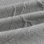 Embossed Leaf Pattern Sofa Cover Blanket for Couch, Soft Cooling Textured Couch Cover