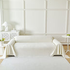 Embossed Leaf Pattern Sofa Cover Blanket for Couch, Soft Cooling Textured Couch Cover