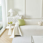 Embossed Leaf Pattern Sofa Cover Blanket for Couch, Soft Cooling Textured Couch Cover