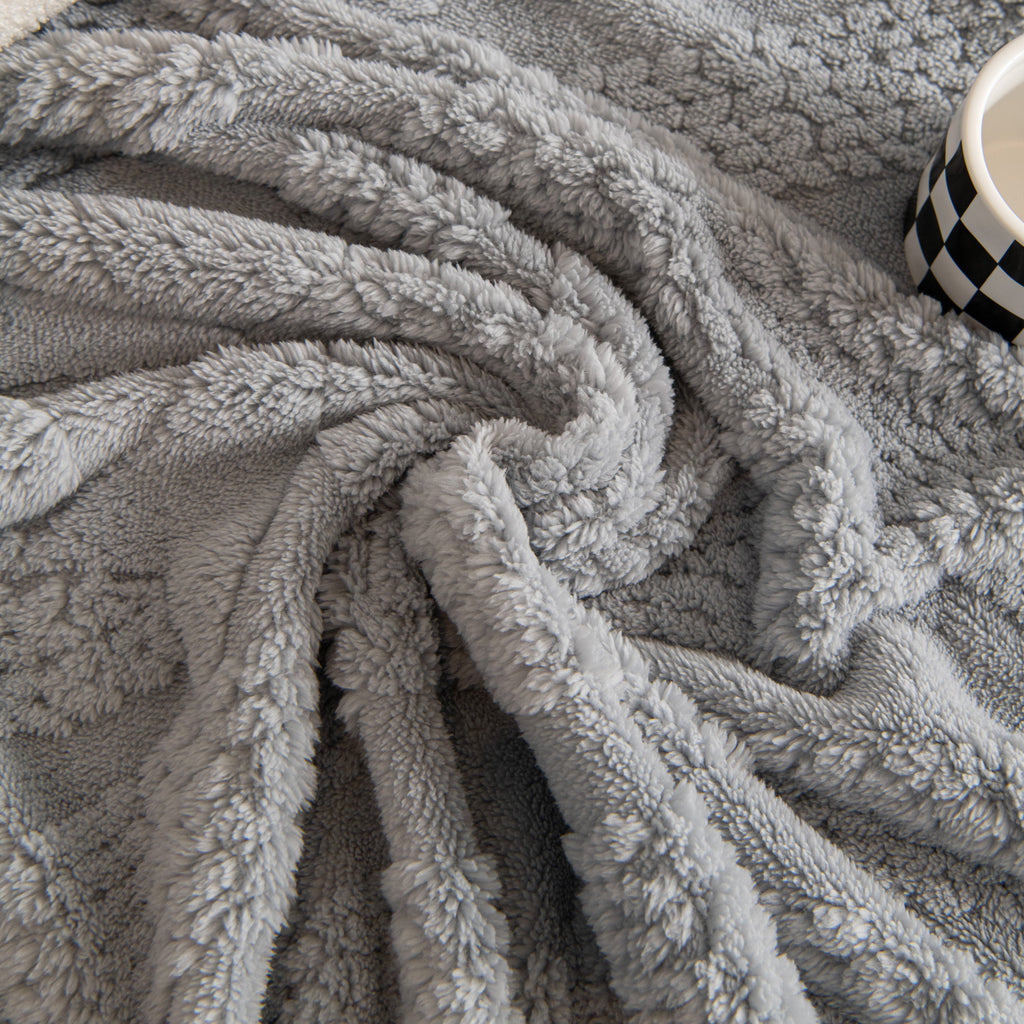 Soft Plush Fleece Throw Blanket for Couch Solid Cute Warm Couch Cover Blanket for Winter