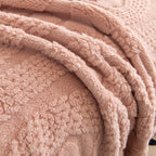 Soft Plush Fleece Throw Blanket for Couch Solid Cute Warm Couch Cover Blanket for Winter