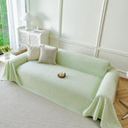 Fresh Geometric Sofa Throw Cover, Modern Textured Breathable Couch Protector Blanket
