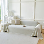 Fresh Geometric Sofa Throw Cover, Modern Textured Breathable Couch Protector Blanket
