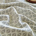 Fresh Geometric Sofa Throw Cover, Modern Textured Breathable Couch Protector Blanket