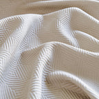 Cooling Ice Silk Soft Sofa Cover Blanket, Woven Geometric Textured Modern Couch Cover