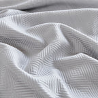 Cooling Ice Silk Soft Sofa Cover Blanket, Woven Geometric Textured Modern Couch Cover