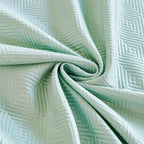 Cooling Ice Silk Soft Sofa Cover Blanket, Woven Geometric Textured Modern Couch Cover