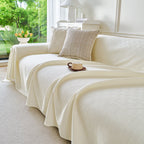 Cooling Ice Silk Soft Sofa Cover Blanket, Woven Geometric Textured Modern Couch Cover