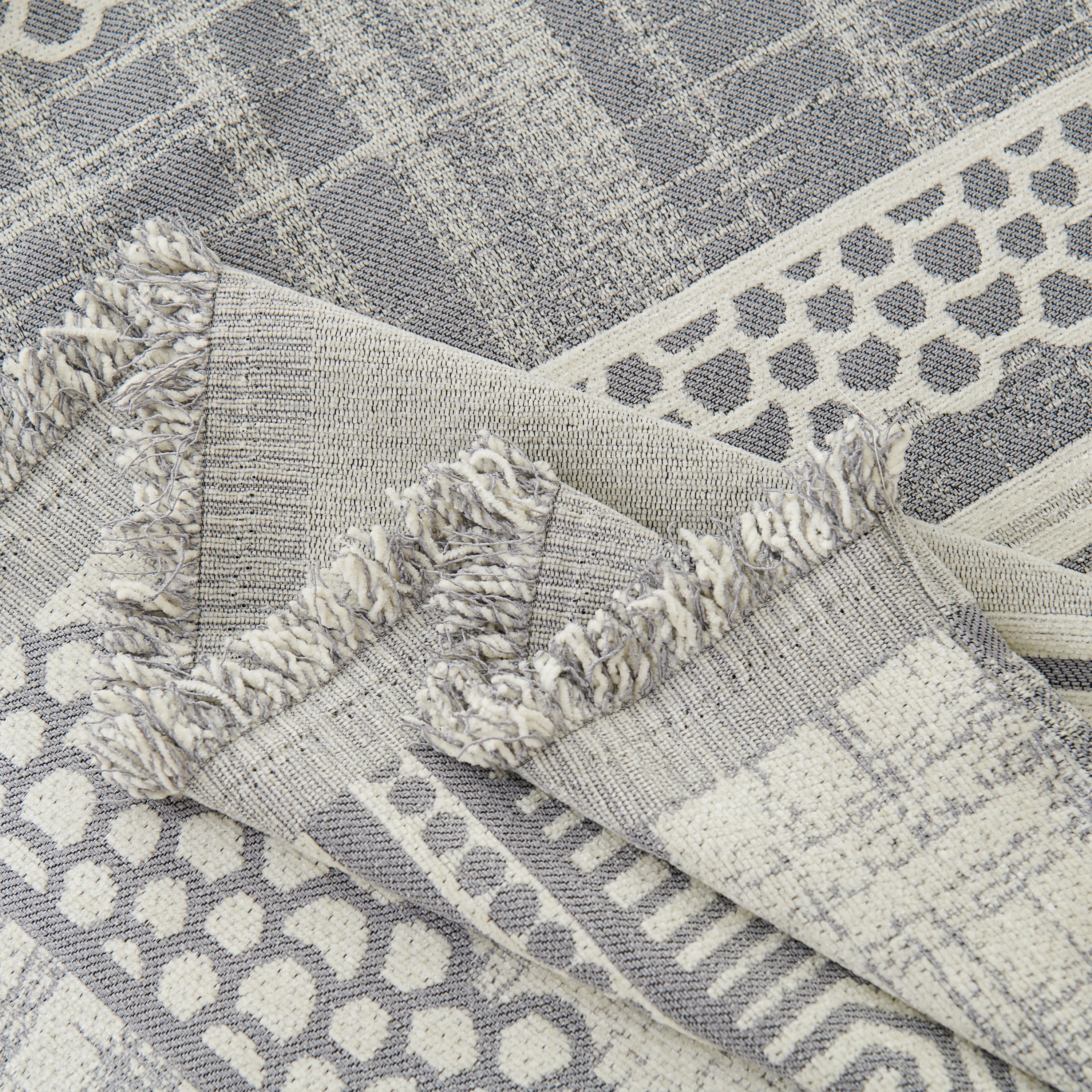 Chenille Sofa Cover Throw Blanket, Boho Geometric Scratch Proof Couch Protector