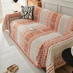 Chenille Sofa Cover Throw Blanket, Boho Geometric Scratch Proof Couch Protector
