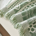 Chenille Sofa Cover Throw Blanket, Boho Geometric Scratch Proof Couch Protector