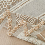Chenille Sofa Cover Throw Blanket, Boho Geometric Scratch Proof Couch Protector