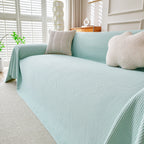 Cooling Ice Silk Knit Couch Cover, Breathable Pet Friendly Soft Throw Cover for Sofas