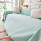 Cooling Ice Silk Knit Couch Cover, Breathable Pet Friendly Soft Throw Cover for Sofas