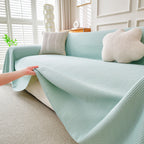 Cooling Ice Silk Knit Couch Cover, Breathable Pet Friendly Soft Throw Cover for Sofas