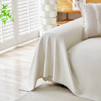 Cooling Ice Silk Knit Couch Cover, Breathable Pet Friendly Soft Throw Cover for Sofas