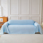 Cooling Ice Silk Knit Couch Cover, Breathable Pet Friendly Soft Throw Cover for Sofas
