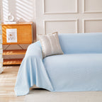 Cooling Ice Silk Knit Couch Cover, Breathable Pet Friendly Soft Throw Cover for Sofas