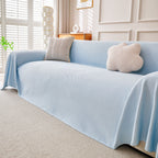 Cooling Ice Silk Knit Couch Cover, Breathable Pet Friendly Soft Throw Cover for Sofas