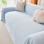Cooling Ice Silk Knit Couch Cover, Breathable Pet Friendly Soft Throw Cover for Sofas