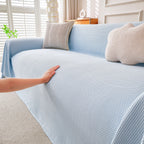Cooling Ice Silk Knit Couch Cover, Breathable Pet Friendly Soft Throw Cover for Sofas