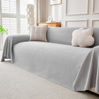 Cooling Ice Silk Knit Couch Cover, Breathable Pet Friendly Soft Throw Cover for Sofas