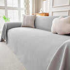 Cooling Ice Silk Knit Couch Cover, Breathable Pet Friendly Soft Throw Cover for Sofas