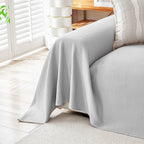 Cooling Ice Silk Knit Couch Cover, Breathable Pet Friendly Soft Throw Cover for Sofas
