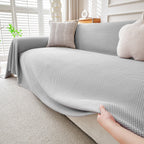 Cooling Ice Silk Knit Couch Cover, Breathable Pet Friendly Soft Throw Cover for Sofas