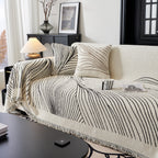 Cozy Striped Sofa Throw Blanket L Shaped Sectional Couch Covers Luxury Throws for Sofas