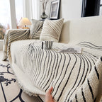 Cozy Striped Sofa Throw Blanket L Shaped Sectional Couch Covers Luxury Throws for Sofas