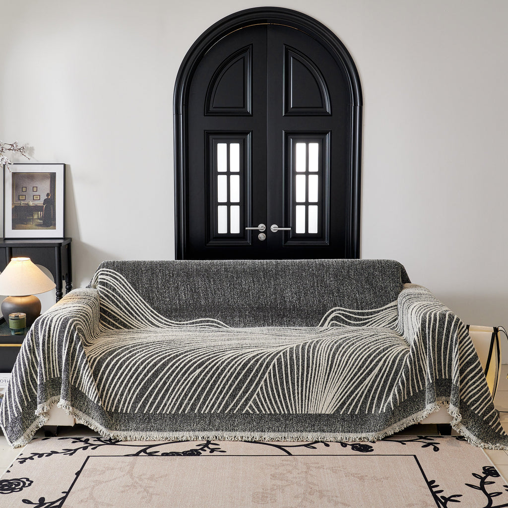 Cozy Striped Sofa Throw Blanket L Shaped Sectional Couch Covers Luxury Throws for Sofas