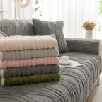 Winter Thickened Non-slip Blanket, Three-Dimensional Embossed Cotton Velvet Sofa Cover
