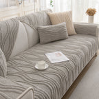 Winter Thickened Non-slip Blanket, Three-Dimensional Embossed Cotton Velvet Sofa Cover