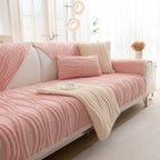 Winter Thickened Non-slip Blanket, Three-Dimensional Embossed Cotton Velvet Sofa Cover