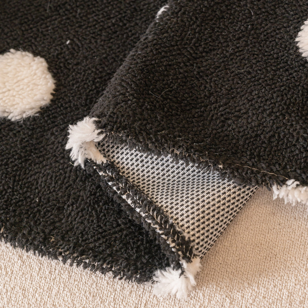 Plush Fleece Sofa Cover Throw, Soft Textured Polka Dot Couch Protector Blanket for Pets