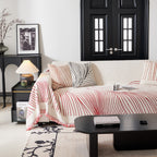 Cozy Striped Sofa Throw Blanket L Shaped Sectional Couch Covers Luxury Throws for Sofas