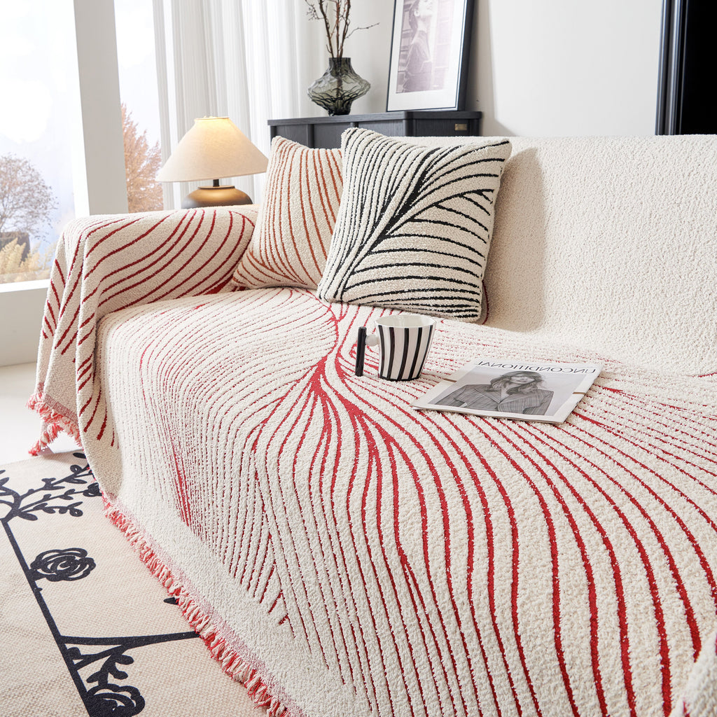 Cozy Striped Sofa Throw Blanket L Shaped Sectional Couch Covers Luxury Throws for Sofas