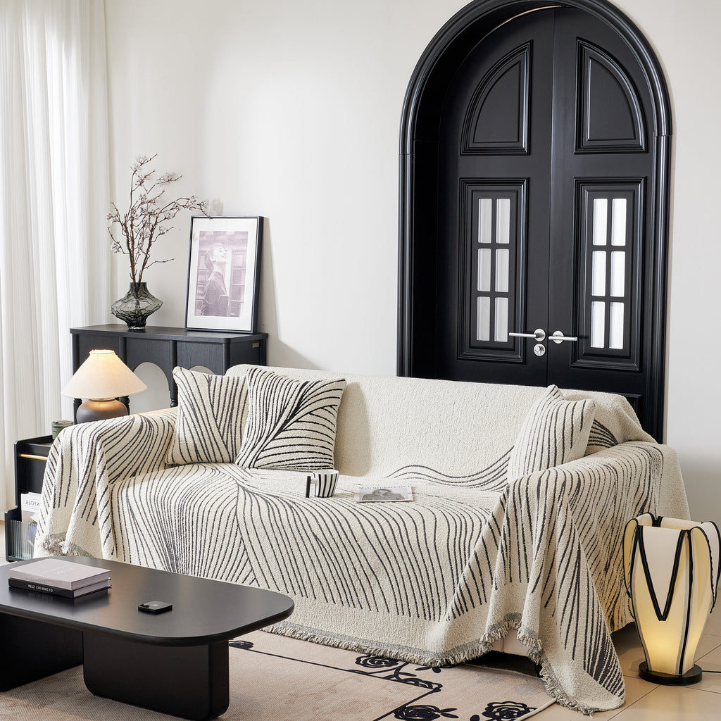 Cozy Striped Sofa Throw Blanket L Shaped Sectional Couch Covers Luxury Throws for Sofas