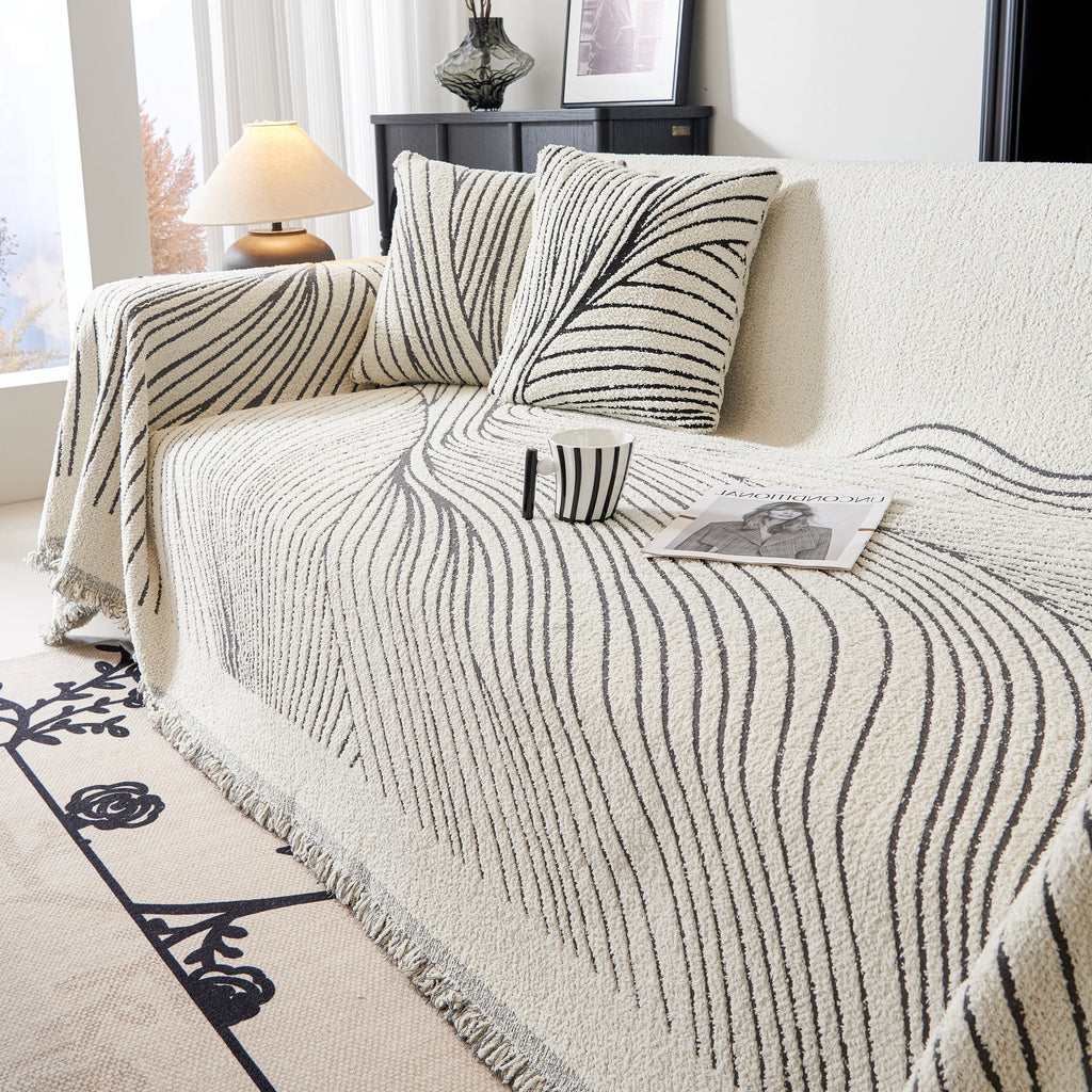 Cozy Striped Sofa Throw Blanket L Shaped Sectional Couch Covers Luxury Throws for Sofas