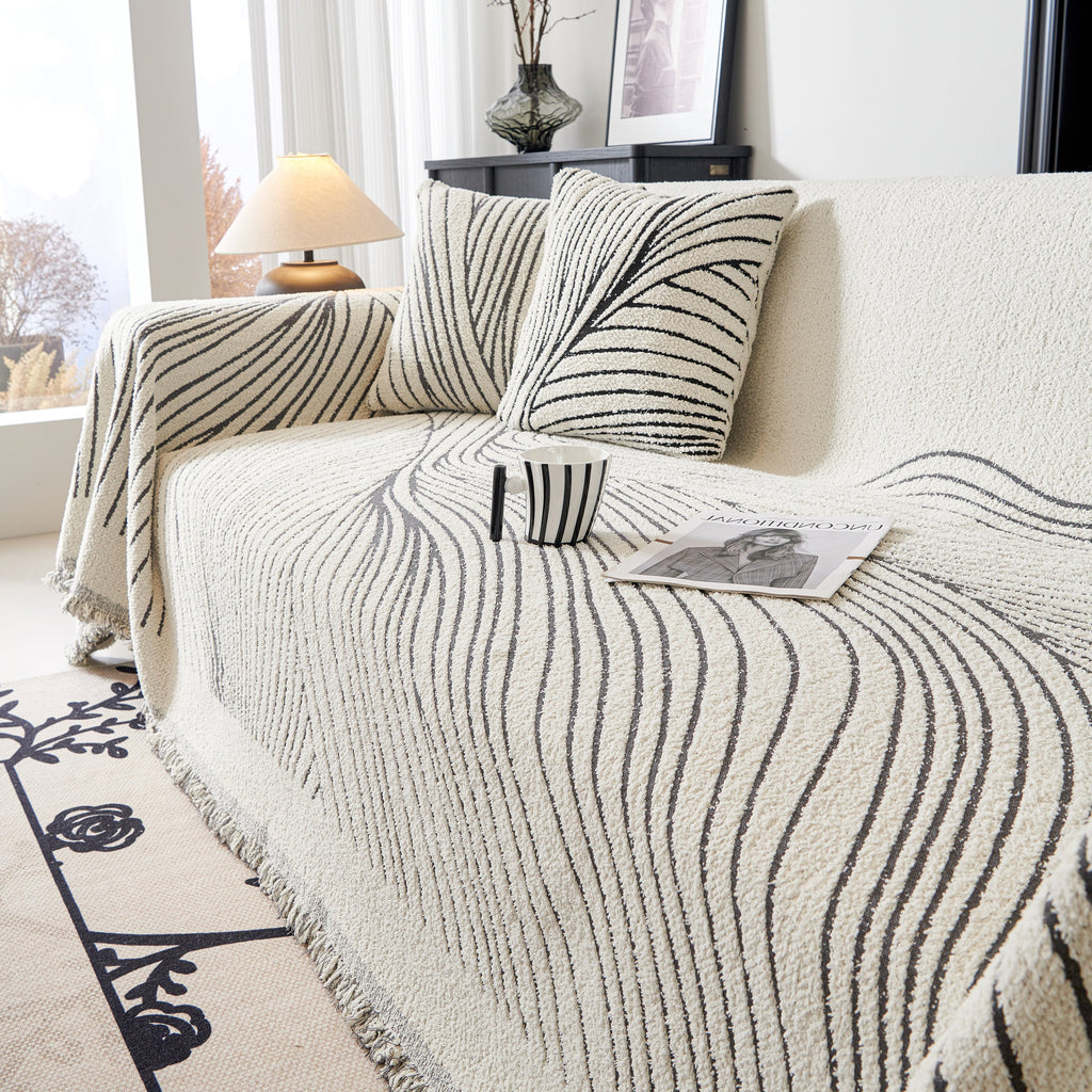 Cozy Striped Sofa Throw Blanket L Shaped Sectional Couch Covers Luxury Throws for Sofas