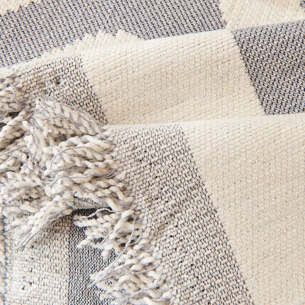 Chenille Geometric Sofa Throw Blanket, Boho Washable Furniture Throw Covers for Sofa