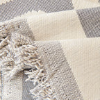 Chenille Geometric Sofa Throw Blanket, Boho Washable Furniture Throw Covers for Sofa
