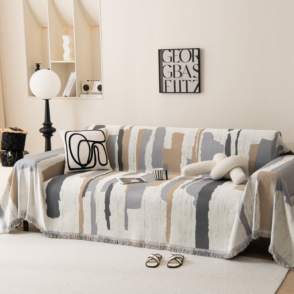 Colorful Chenille Sofa Throw Cover, Fashionable Soft Washable Couch Protector, Sectional Sofa Covers