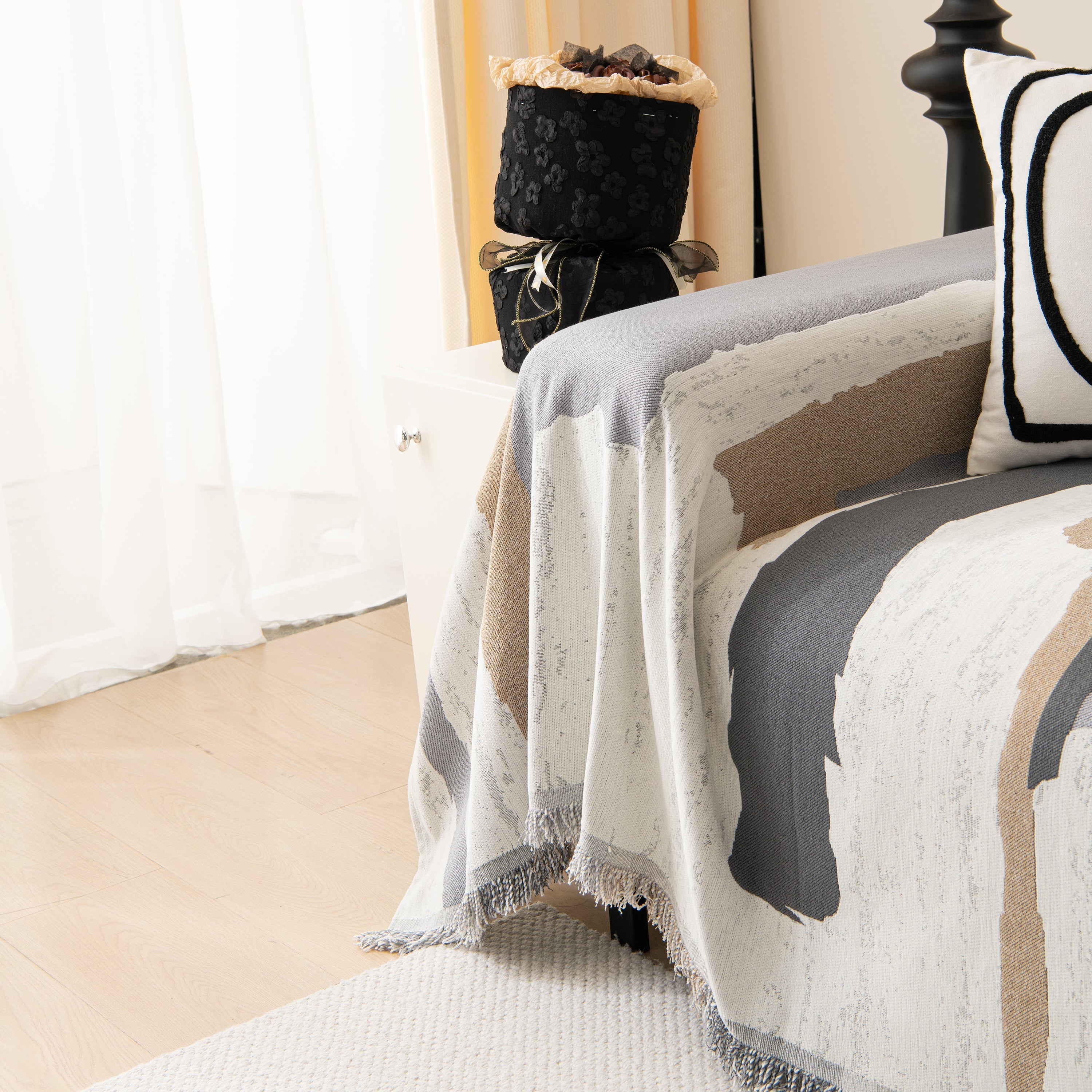 Colorful Chenille Sofa Throw Cover, Fashionable Soft Washable Couch Protector, Sectional Sofa Covers