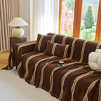 Textural Striped Chenille Sofa Covers, Boho Washable Decor Sofa Blankets Covers