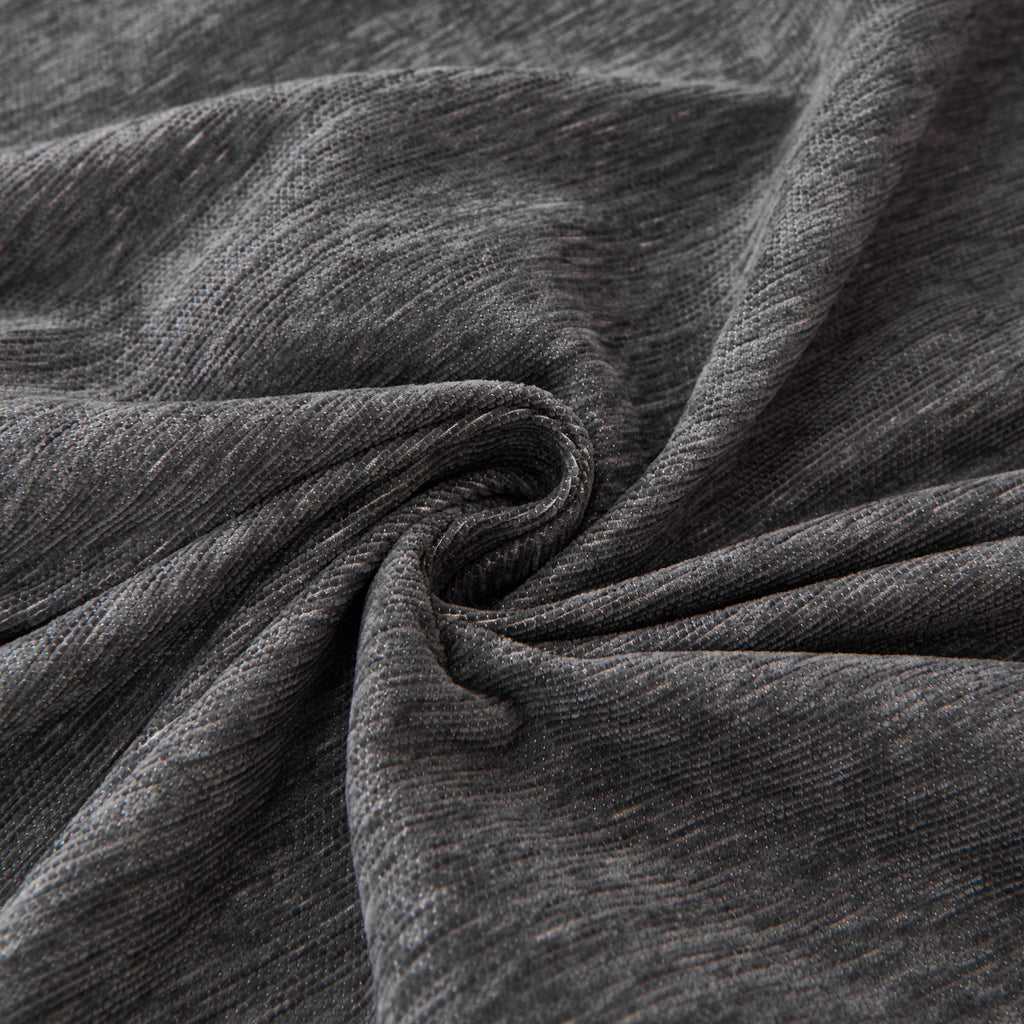 Solid Color Chenille Sofa Throw Blanket, Cozy & Easy Care Fringed Furniture Protector