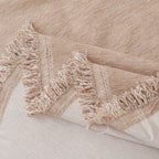Solid Color Chenille Sofa Throw Blanket, Modern Decor Soft Couch Cover with Fringes